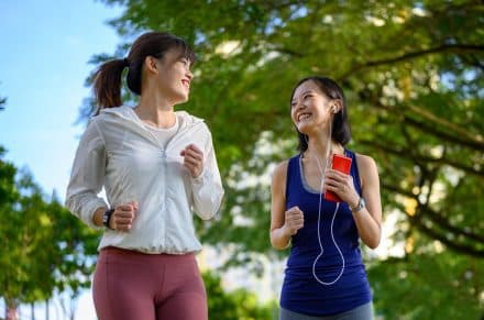 women exercising together